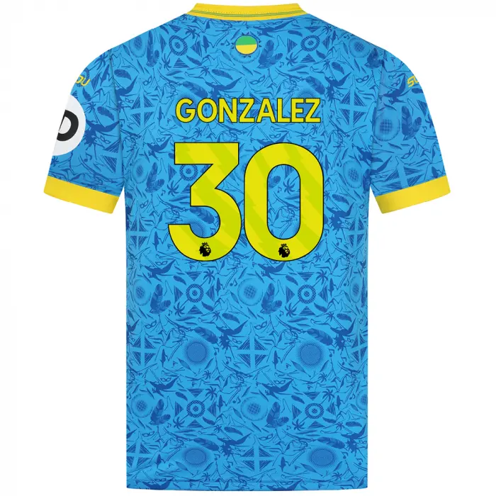 Wolverhampton Wanderers Shop | 2025-26 Wolves Third Shirt – Adult GONZALEZ 30 Wolverhampton Wanderers Merchandise